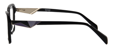 Afro Motif Women Eyeglasses: Yejide - Black - SpecSMART Eye Clinic (Side View)